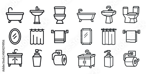 Bathroom Icons Grid
