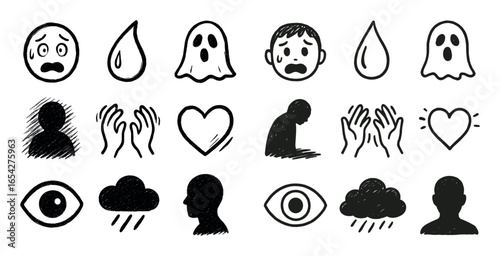 Fearful Expressions Icons