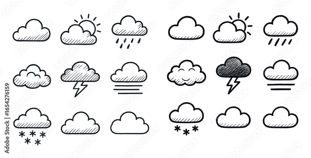 Fototapeta premium Weather Icon Grid