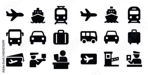 Emigration Icons Grid