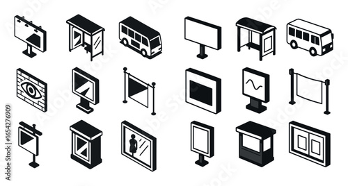 Isometric Advertising Icons