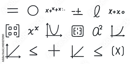 Mathematics Icon Grid