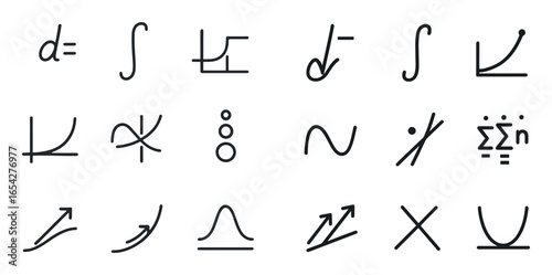 Mathematics Icon Grid