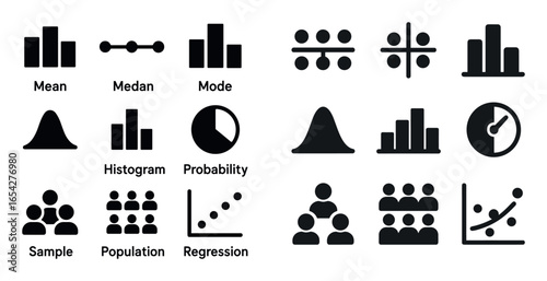 Mathematics Icon Grid