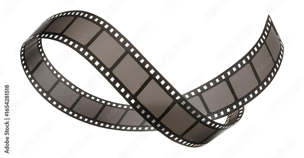 Naklejka premium Long 35mm filmstrip with empty frames.