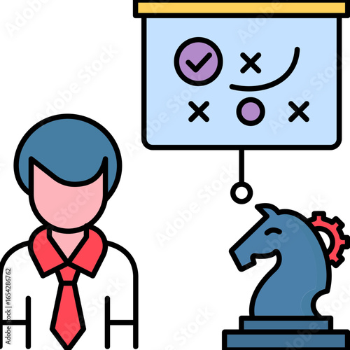 Business Strategy Illustration – Planning and Corporate Success