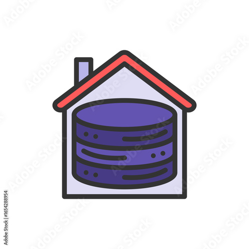 Data Warehouse icon vector image. Suitable for mobile apps, web apps and print media.