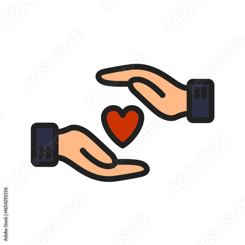 Empathy icon vector image. Suitable for mobile apps, web apps and print media.