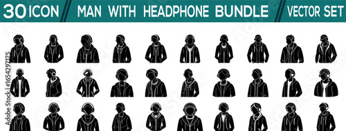 Man With Headphone vector bundle