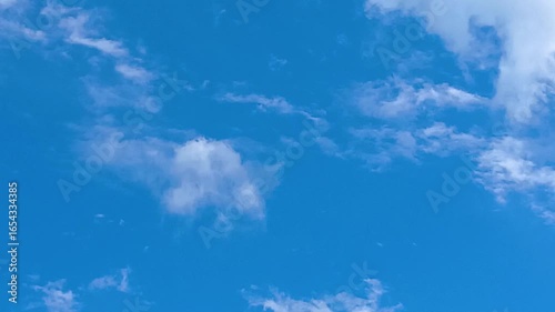 流れる雲と青空のタイムラプス　8月