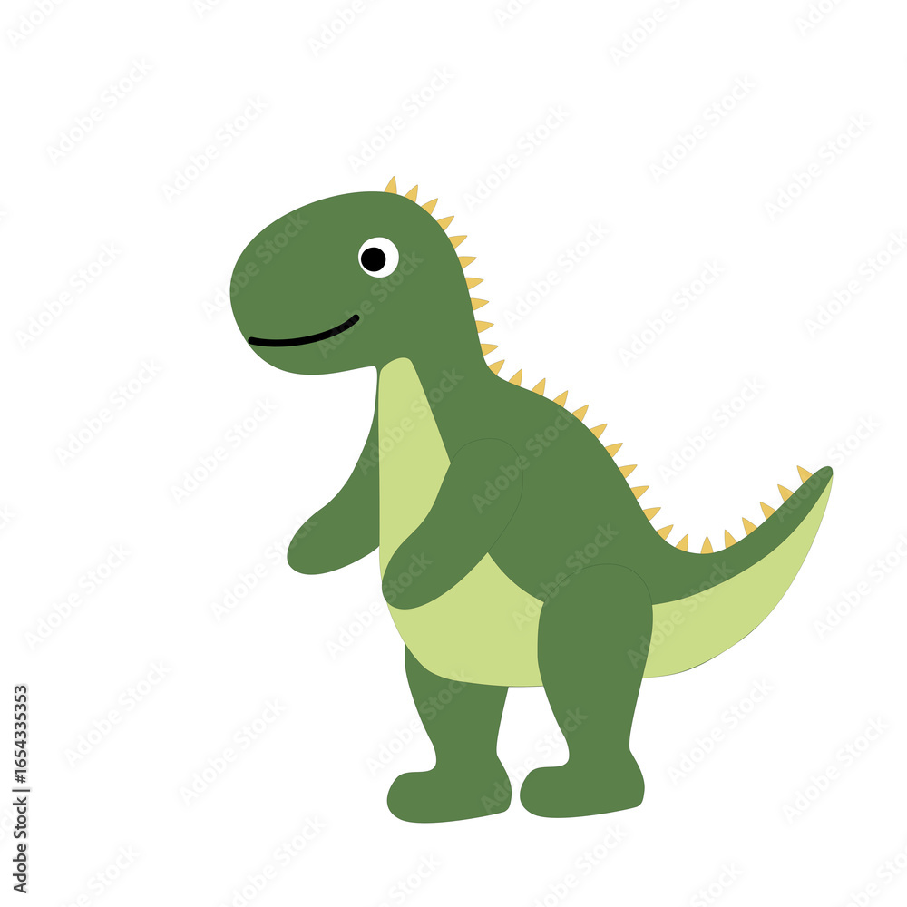 Fototapeta premium baby dinosaur isolated on white 