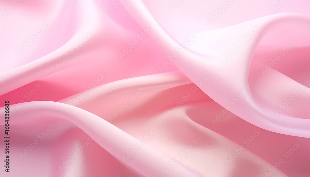 Fototapeta premium Beautiful pale pink silk or satin fabric background with gentle, soft, and flowing waves and a smooth, luxurious texture