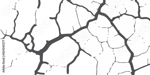 Tableau sur toile Top view closeup textured background of rough cracked barren waterless soil duri