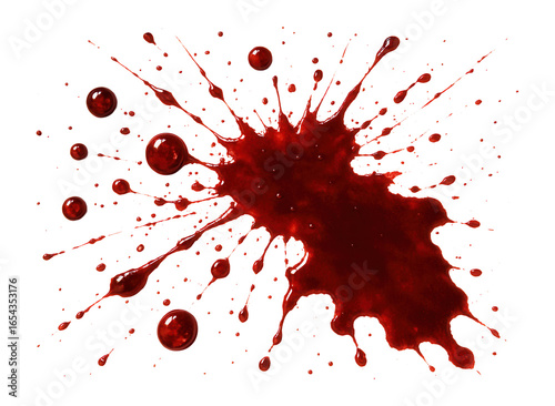 Blood splatter and stain illustration.