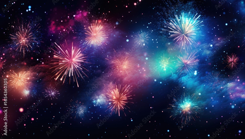 Fototapeta premium fireworks in the night sky