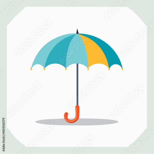 Minimal Rain Protection Symbol Illustration