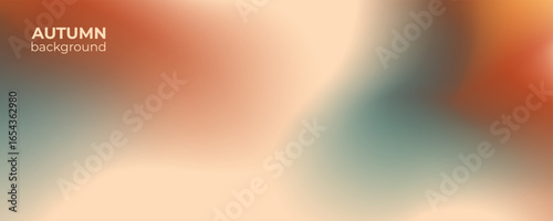 Autumn blurred background. Fall season banner with soft colored gradients for seasonal graphic design. Vector illustration.