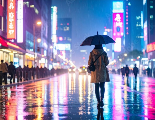 „Cyberpunk fashion and futuristic urban lifestyle with neon lights and high-tech clothing.“