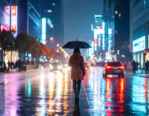 „Cyberpunk fashion and futuristic urban lifestyle with neon lights and high-tech clothing.“