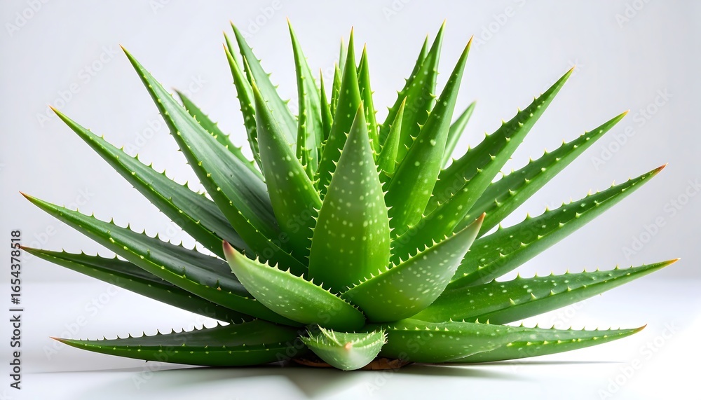 Fototapeta premium Close-up of a vibrant aloe vera plant