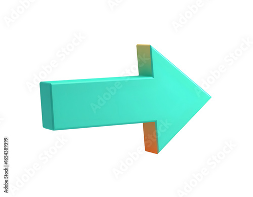 Green Arrow Sign on White Background: A vibrant green arrow symbol pointing towards the right, symbolizing direction, progress, and guidance on a clean backdrop.