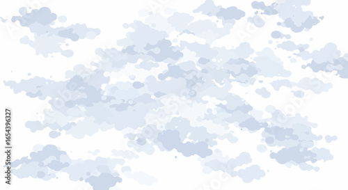 A pattern of light blue and gray clouds irregularly scattered on a white background