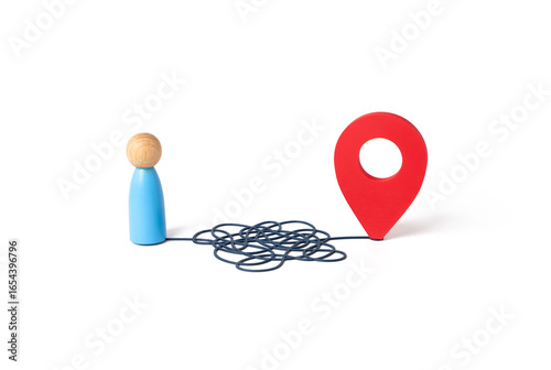 Tableau sur toile A confusing route to the point of arrival