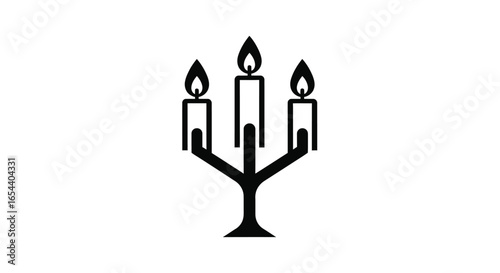 Three Candles in a Candelabra