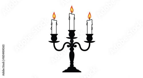 Three Candles in a Candelabra