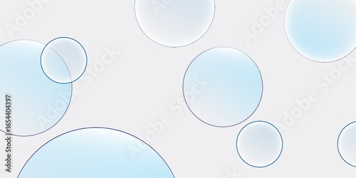 Minimal 3D product display background with blue glass blue transparent disk in top view.