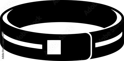Fitness Tracker Band Icon Silhouette Vector Illustration