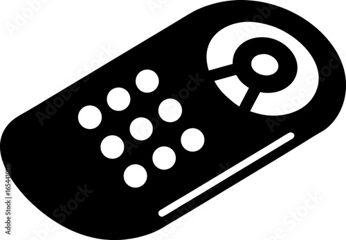 Remote Control Icon Silhouette Vector Illustration