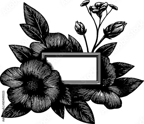 Ornate floral picture frame design for decor and gifts
