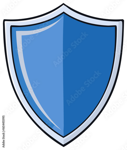Free Download Vibrant Blue Shield Icon Symbolizing Digital Security and Data Protection Modern Flat Design Illustration - GFXLoad