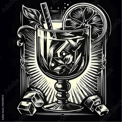
representation of a sophisticated drink
 56