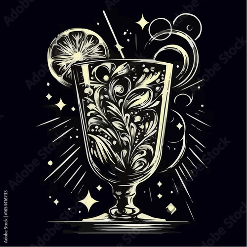 
representation of a sophisticated drink
 55