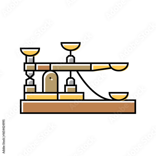 telegraph industry color icon vector illustration