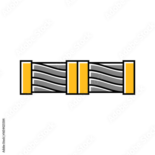 telegraph cable industry color icon vector illustration