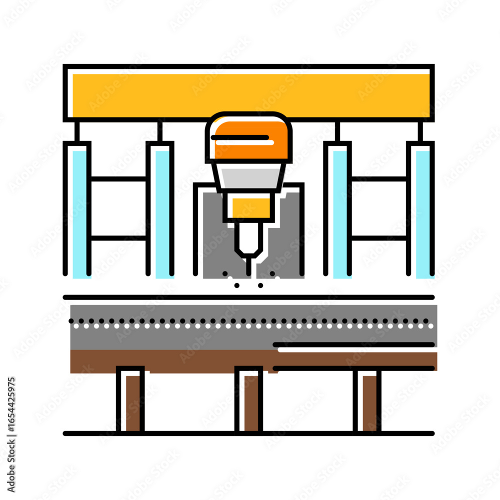 Fototapeta premium industrial welding industry color icon vector illustration