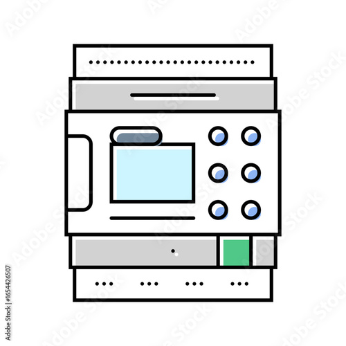 programmable logic controller color icon vector illustration