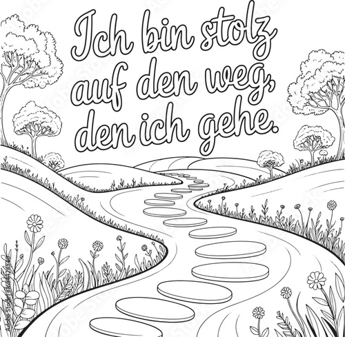 I am proud of the path i walk coloring page