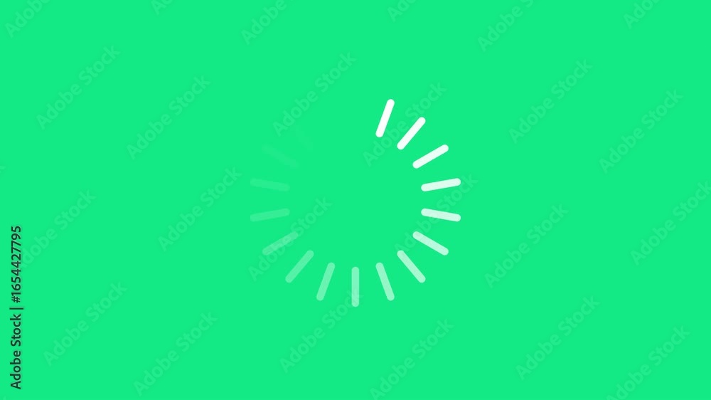 4K motion graphic with green screen of Loading circle or progress loading bar video. Animation of preloader animation web design template, interface buffering upload with alpha mate background.