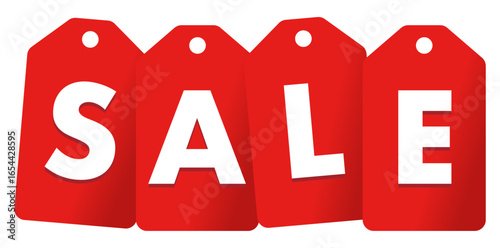 Sale red banner. Sale Tag