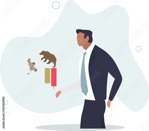 signal that sellers are winning over buyers. concept of trading virtual assets.