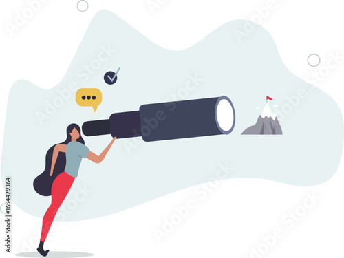 Focusing on target and business challenge objective.Successful peak and top seeking.human life.