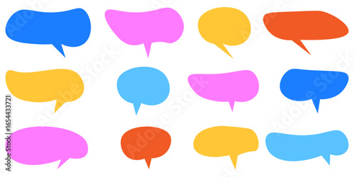 Set of colorful doodle speech bubbles icons vector illustration,eps10