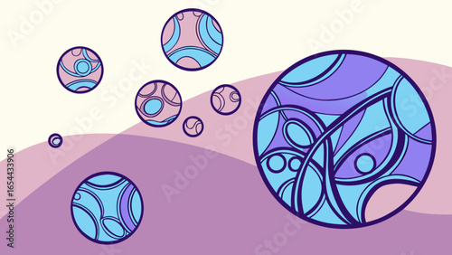 Silhouette dancer with colorful swirls vector art design for dance studio and creative projects design resource