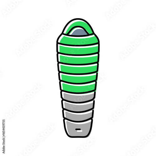 mummy sleeping bag color icon vector illustration
