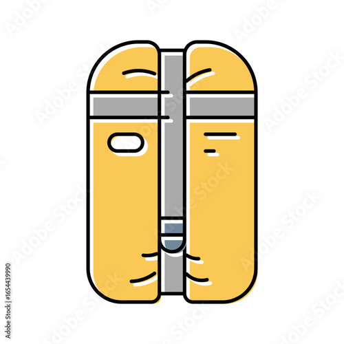 compression bag sleeping bag color icon vector illustration