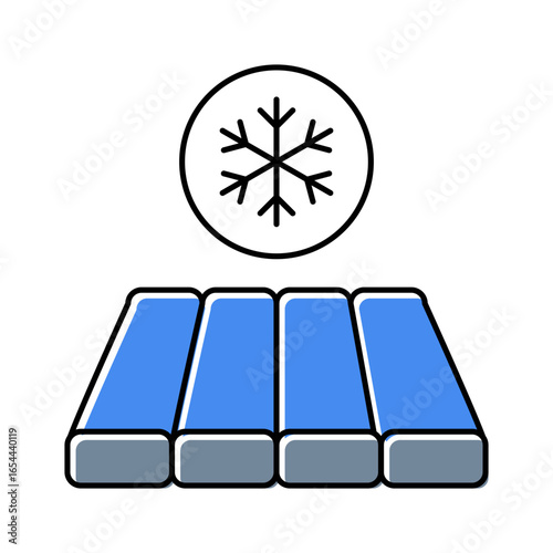 warm seam sleeping bag color icon vector illustration